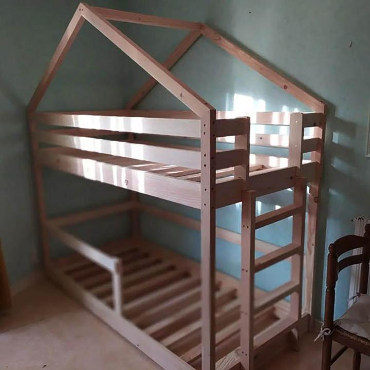 Création lit cabane bois Issoire